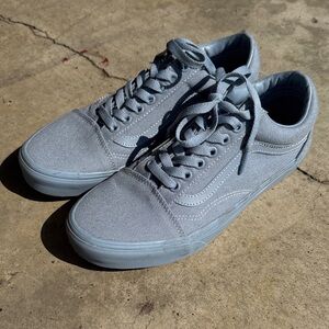 Vans Men's Light Gray/ Blue Sneakers